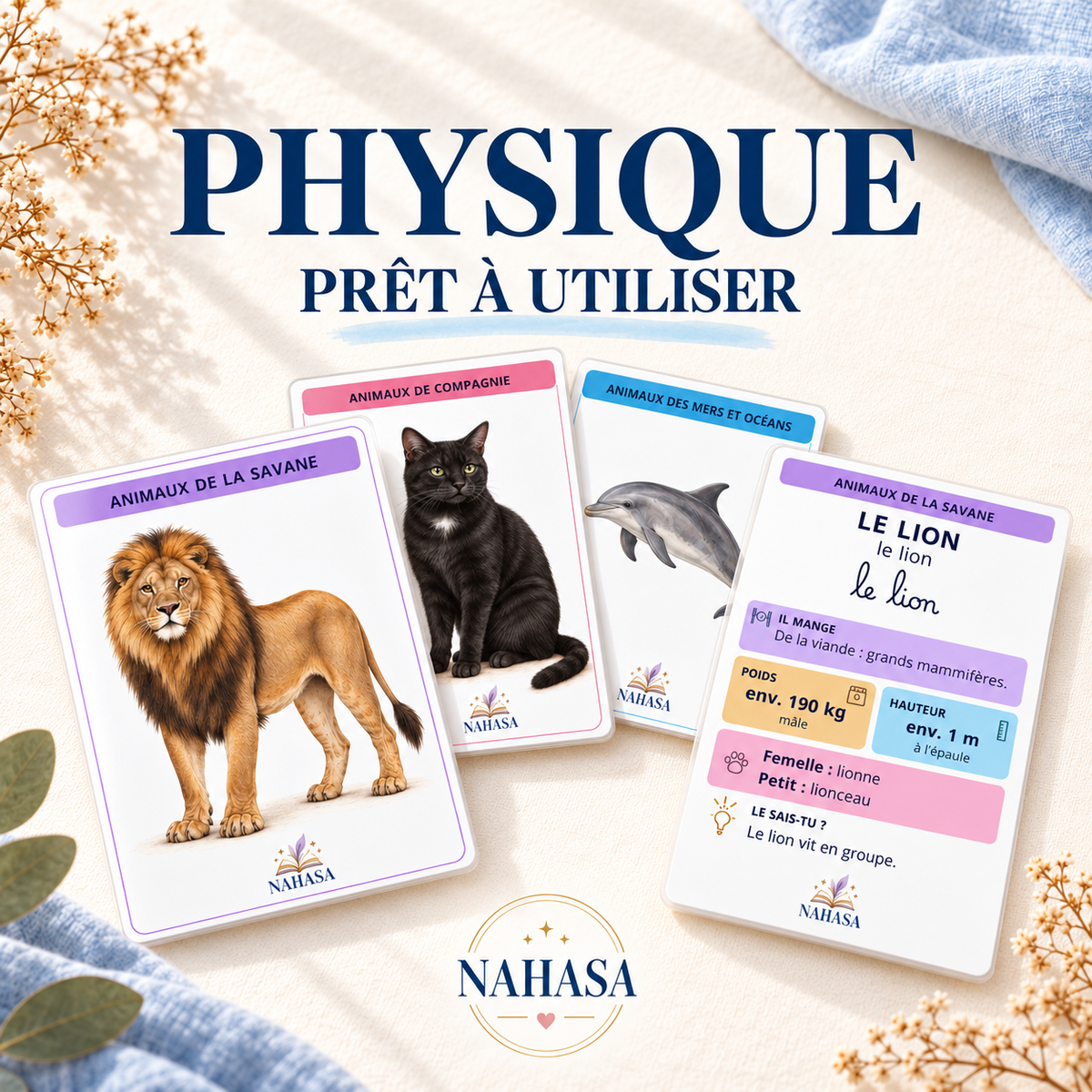 Imagier des animaux — 140 animaux et 13 catégories