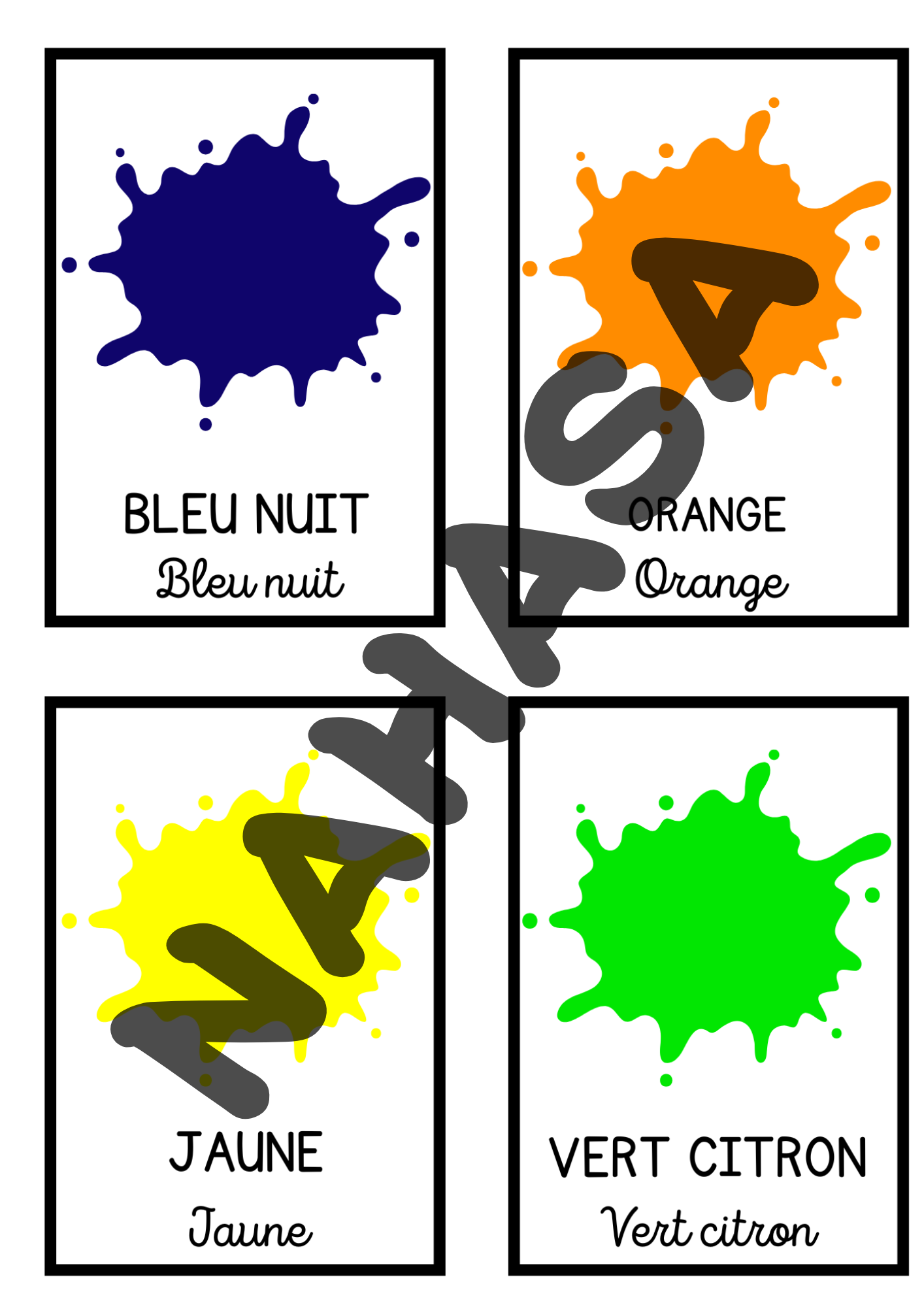 Color picture cards