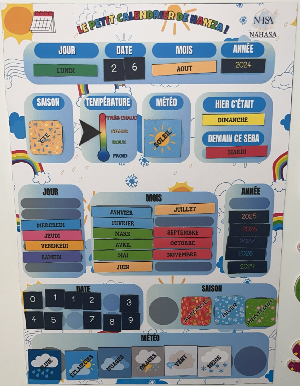 đ
Calendrier perpĂ©tuel â Le rituel du matin pour apprendre en autonomie