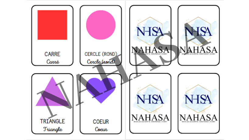 Shape picture cards