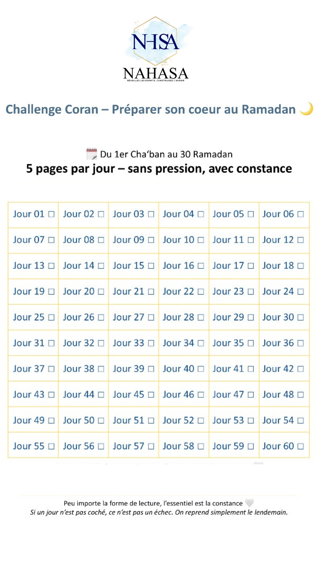 đ Mini tracker â Challenge Coran (60 jours)