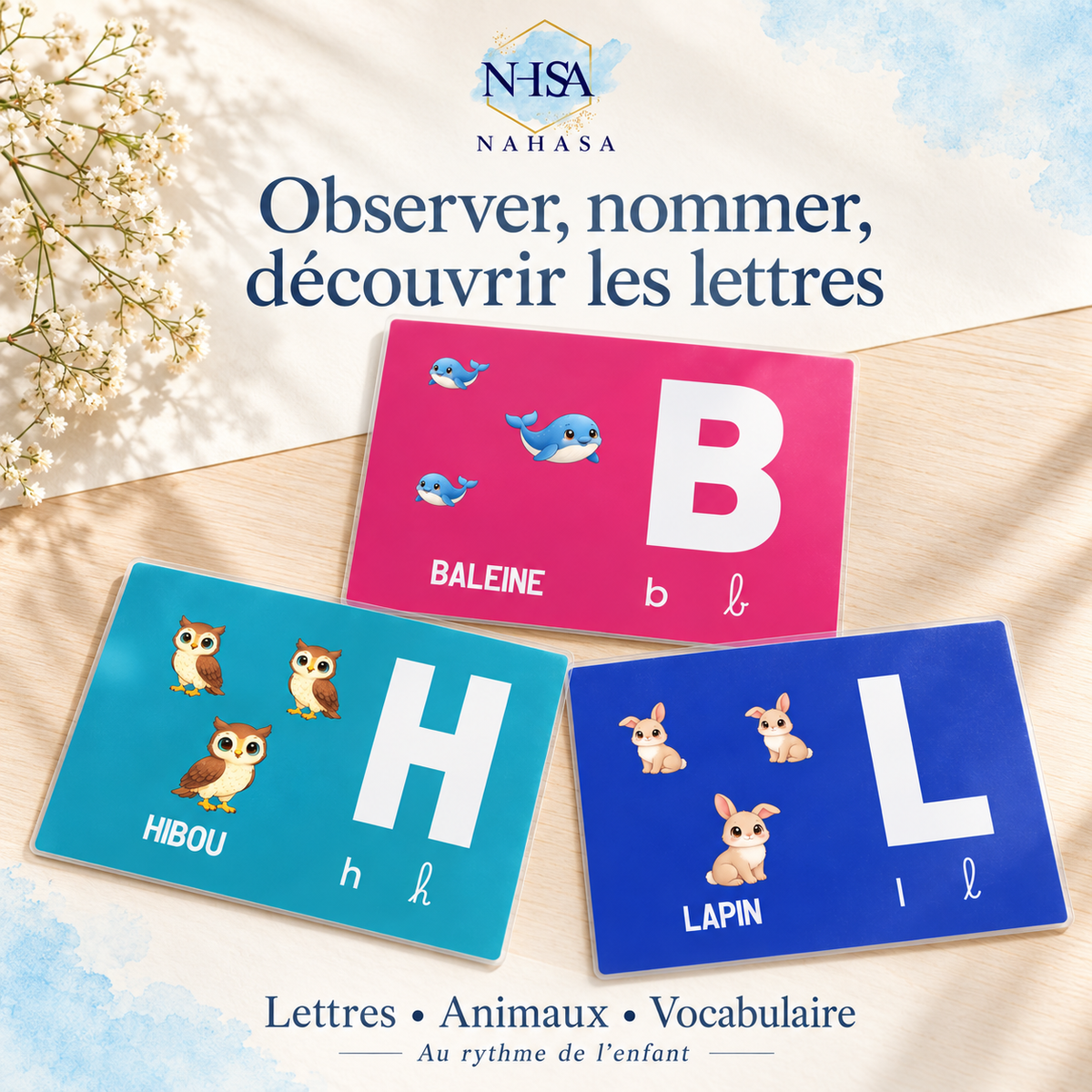 Abécédaire des animaux – 26 cartes recto verso