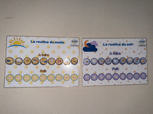 🌞🌙 Tableaux de routines – Structurer le matin et le soir