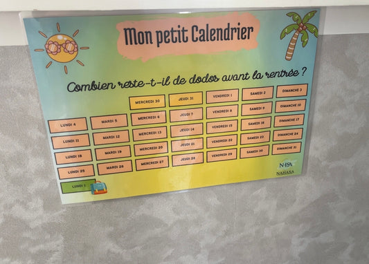 🗓️ Mon petit calendrier – Compter les dodos avant la rentrée !