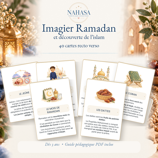 Imagier Ramadan et découverte de l’islam NAHASA : 40 cartes pédagogiques illustrées